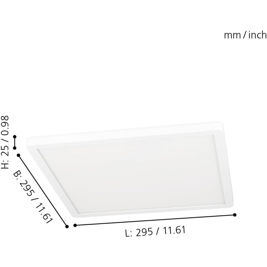 Eglo 31706 - LED RGBW Dimmable ceiling light ROVITO-Z LED/14,6W/230V 2700-6500K black