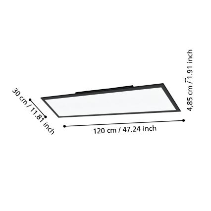 Eglo 31726 - LED Dimmable ceiling light SALOBRENA-Z LED/33,5W/230V 2700-6500K black