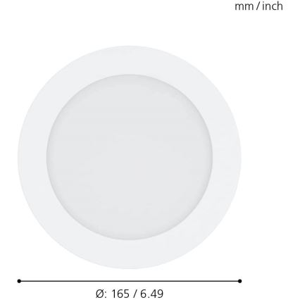 Eglo 31742 - LED Dimmable bathroom recessed light FUEVA-Z LED/10,5W/230V 2700-6500K IP44 white