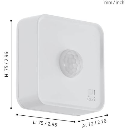 Eglo 31747 - Outdoor sensor CONNECT-Z 3xAA IP44