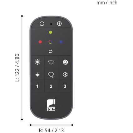 Eglo 31753 - Remote control CONNECT-Z 2xAAA Bluetooth