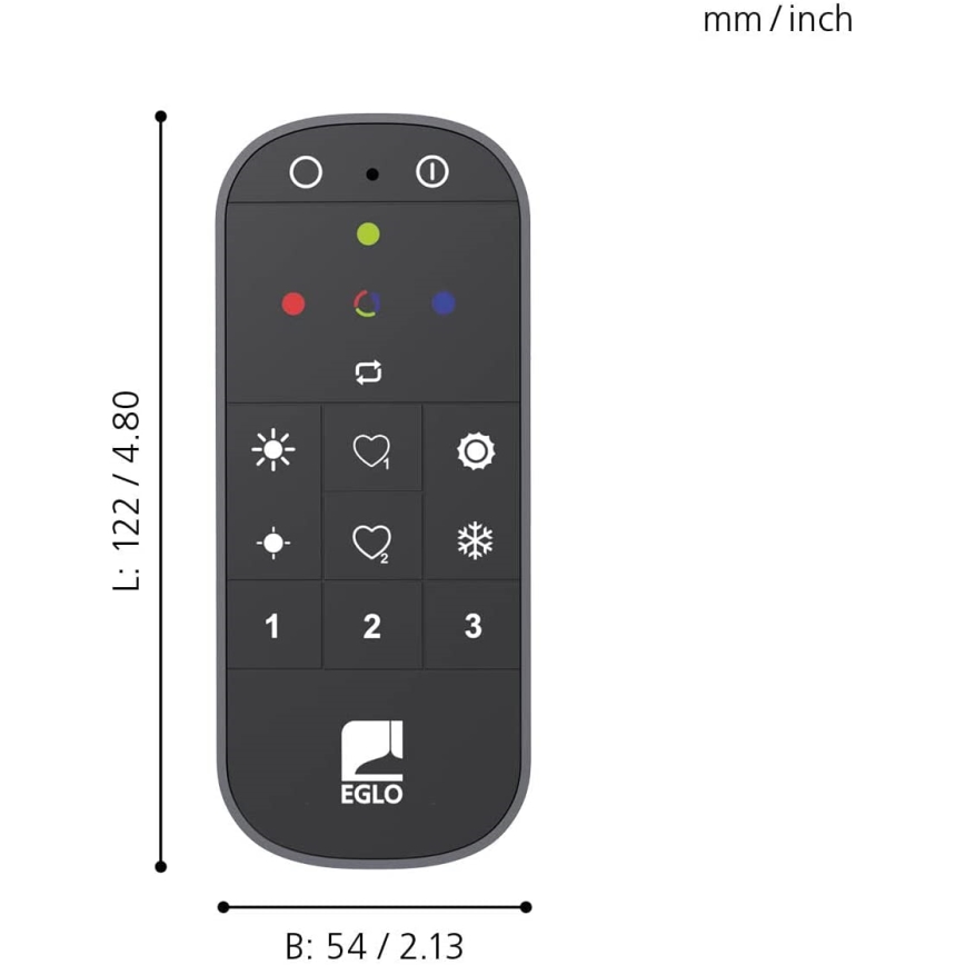Eglo 31753 - Remote control CONNECT-Z 2xAAA Bluetooth