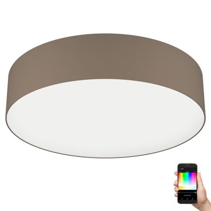 Eglo 31767 - Dimmable LED RGBW ceiling light ROMAO-Z LED/35W/230V 2700-6500K Ø 57 cm taupe
