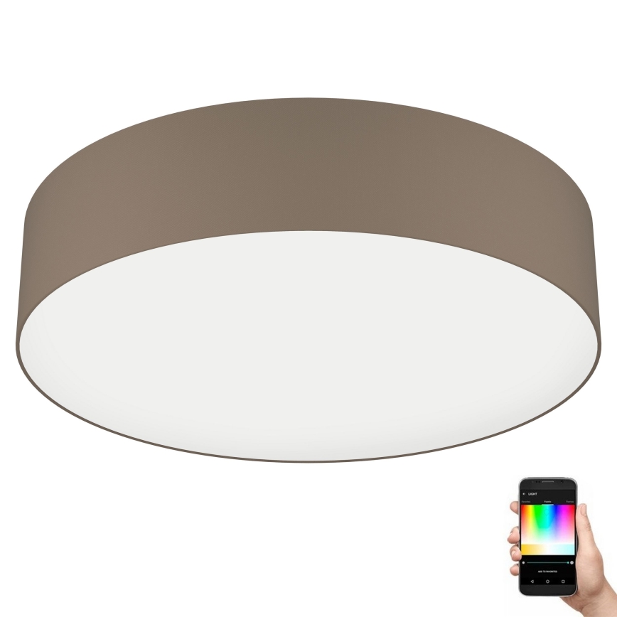 Eglo 31767 - Dimmable LED RGBW ceiling light ROMAO-Z LED/35W/230V 2700-6500K Ø 57 cm taupe