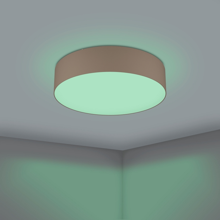 Eglo 31767 - Dimmable LED RGBW ceiling light ROMAO-Z LED/35W/230V 2700-6500K Ø 57 cm taupe
