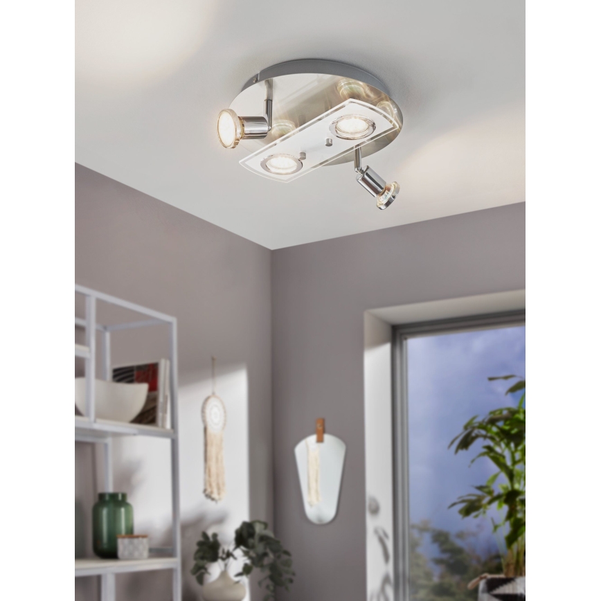 Eglo 32001 - LED ceiling light PAWEDO 1 4xGU10-LED/3W/230V