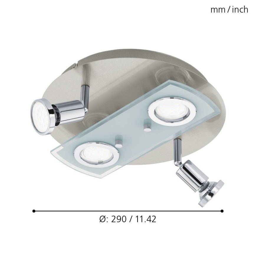 Eglo 32001 - LED ceiling light PAWEDO 1 4xGU10-LED/3W/230V