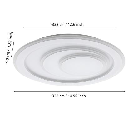 Eglo - LED Ceiling light LED/14,7W/230V d. 38 cm