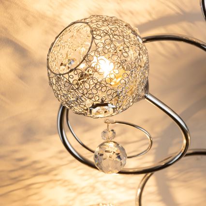 Eglo 32103 - LED Semi-flush Chandelier VELAGO 5xG9/33W/230V Polished Chrome