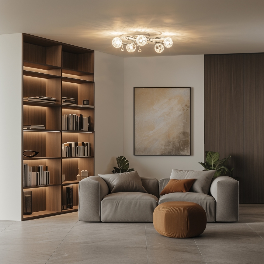 Eglo 32103 - VELAGO LED surface-mounted chandelier 5xG9/33W/230V polished chrome