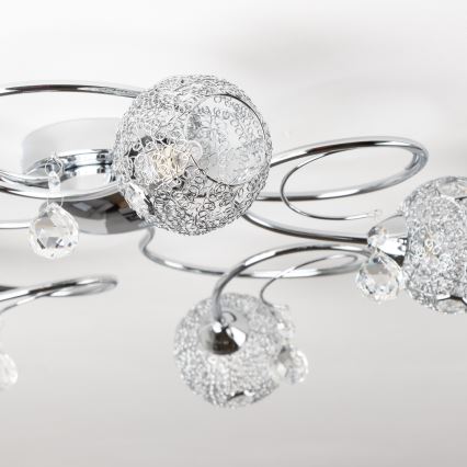 Eglo 32103 - VELAGO LED surface-mounted chandelier 5xG9/33W/230V polished chrome