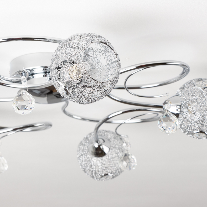 Eglo 32103 - VELAGO LED surface-mounted chandelier 5xG9/33W/230V polished chrome