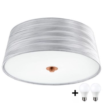 Eglo 32111- LED Ceiling light FONSEA 1 2xE27/9W/230V silver/copper