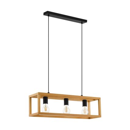 Eglo 32144 - BLACKCROWN Cable Pendant Light 3xE27/40W/230V Brown