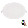 Eglo 32315 - LED RGBW Dimmable recessed downlight FUEVA-CW LED/16W/230V 2700–6500K Ø 22.5 cm white