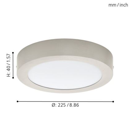 Eglo 32442 - LED ceiling light FUEVA 1 LED/18W/230V