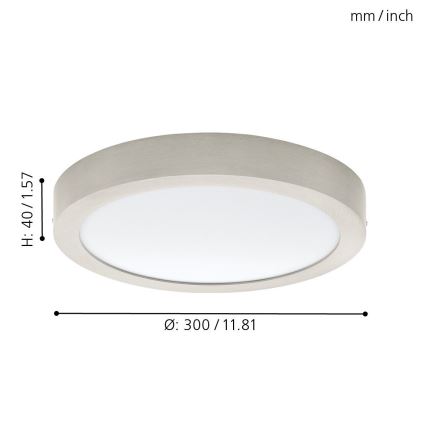 Eglo 32443 - LED ceiling light FUEVA 1 LED/24W/230V