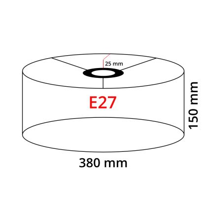 Eglo 32471 - TUNJA Universal Lampshade E27 Ø 38 cm White
