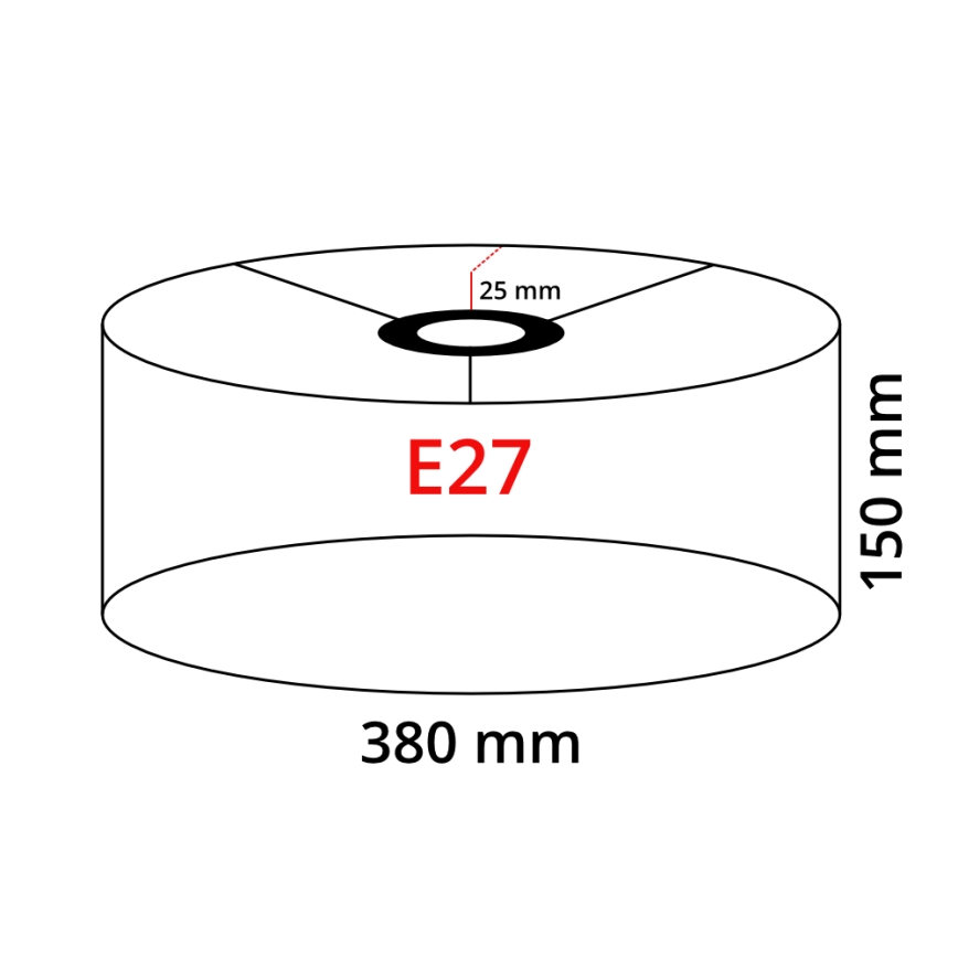 Eglo 32471 - TUNJA Universal Lampshade E27 Ø 38 cm White