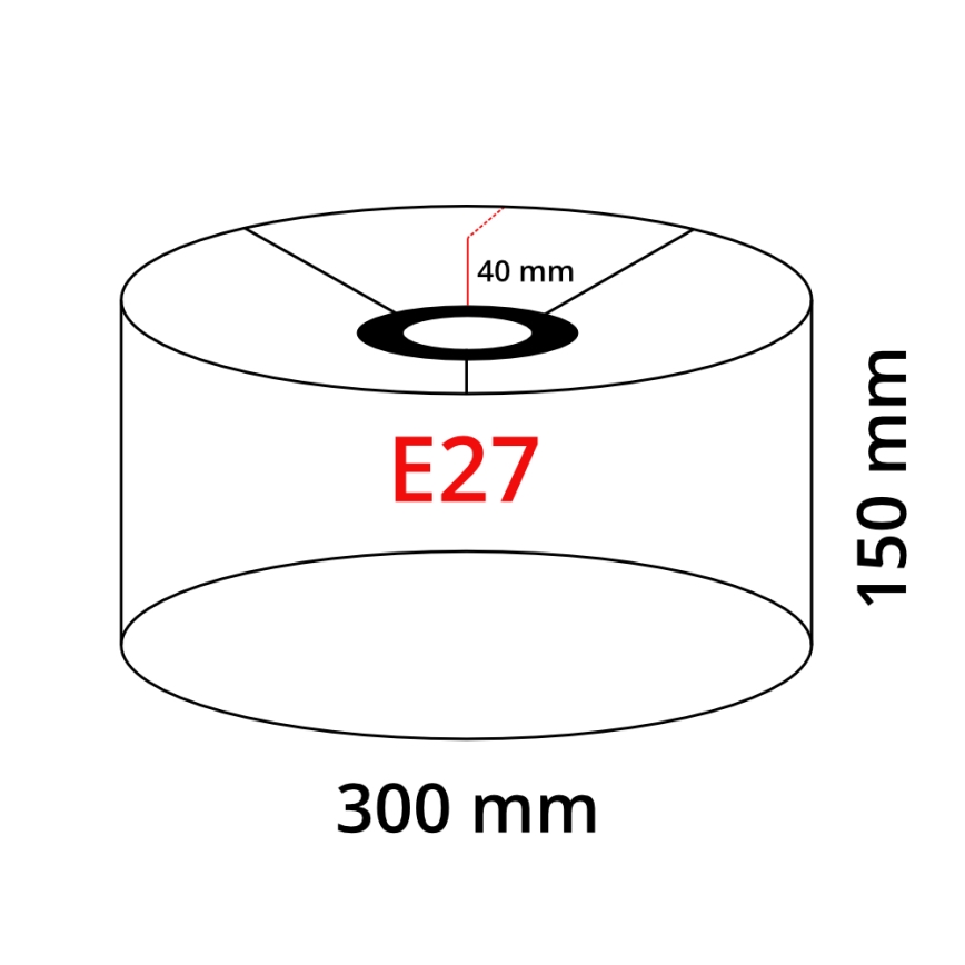 Eglo 32476 - Universal lampshade TUNJA E27 d. 30 cm white