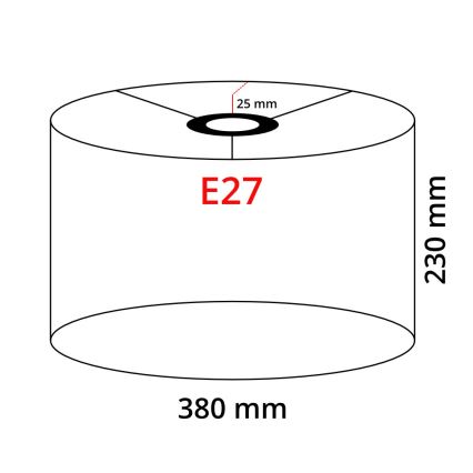 Eglo 32486 - Universal lampshade TUNJA E27 d. 38 cm black/copper