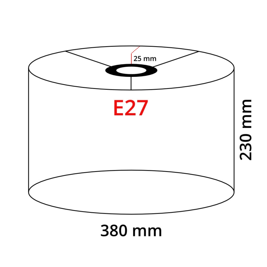 Eglo 32486 - Universal lampshade TUNJA E27 d. 38 cm black/copper