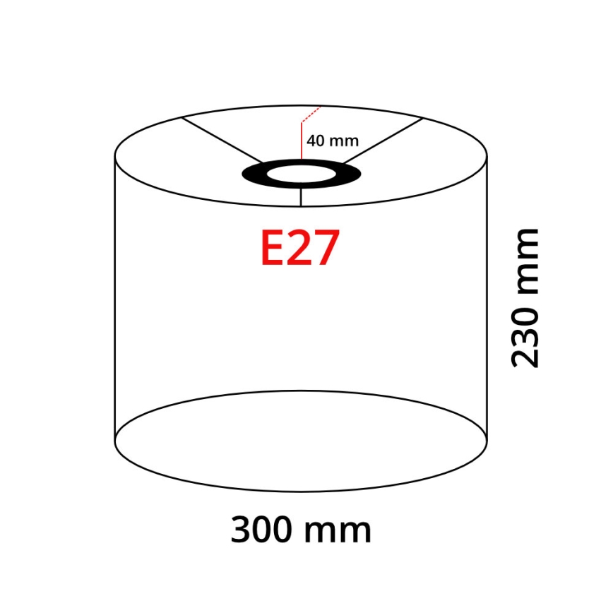 Eglo 32488 - TUNJA Universal Lampshade, E27, Ø 30 cm, Taupe