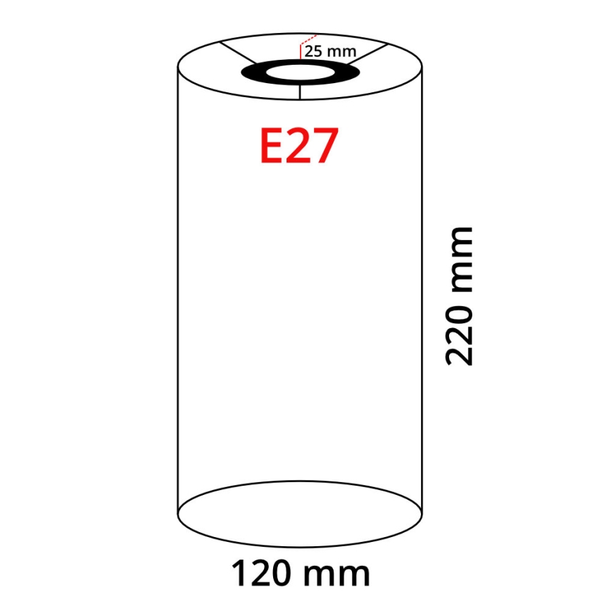 Eglo 32502 - Universal lampshade TUNJA E27 d. 12 cm brown