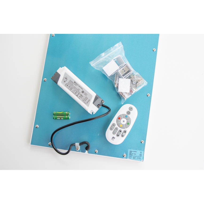 Eglo 32734 - LED RGBW Dimmable surface-mounted/recessed panel 2in1 SALOBRENA-C LED/34W/230V white + remote control