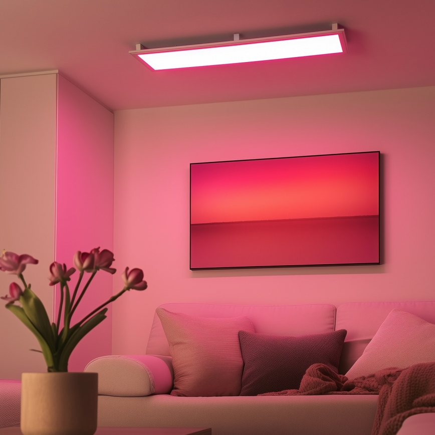 Eglo 32734 - LED RGBW Dimmable Surface-Mounted 2-in-1 SALOBRENA-C LED/34W/230V White + Remote Control