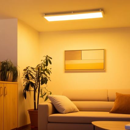 Eglo 32734 - LED RGBW Dimmable Surface-Mounted 2-in-1 SALOBRENA-C LED/34W/230V White + Remote Control