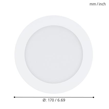 Eglo - LED RGB Dimmable recessed ceiling light FUEVA-C LED/10,5W/230V Ø 17 cm