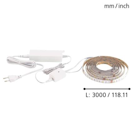 Eglo - LED RGB strip 3m STRIPE-C LED-RGB/11,4W/230V