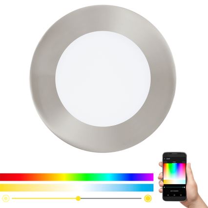 Eglo - LED RGB Dimmable recessed light FUEVA-C LED/5,4W/230V