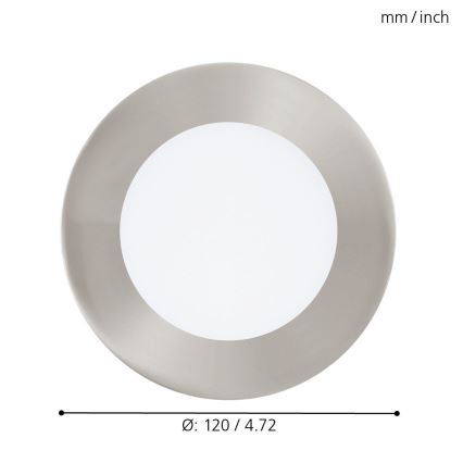 Eglo - LED RGB Dimmable recessed light FUEVA-C LED/5,4W/230V