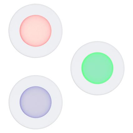 Eglo - Set of 3 RGB LED Dimmable Recessed Downlights FUEVA-C LED/3W/230V Ø 8.5 cm