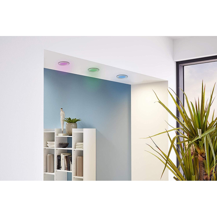 Eglo - Set of 3 LED RGB Dimmable Recessed Downlights FUEVA-C LED/3W/230V Ø 8.5 cm