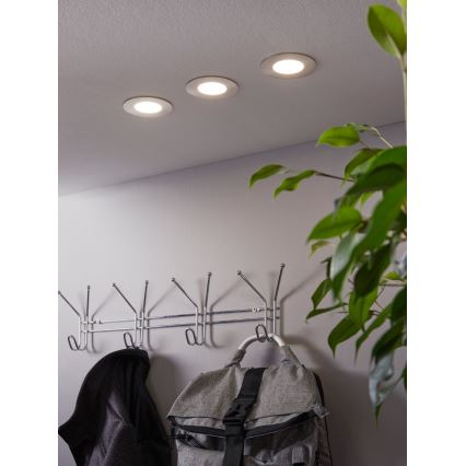 Eglo - Set of 3 RGB Dimmable Recessed Downlights FUEVA-C 1xLED/3W/230V, Ø 8.5 cm