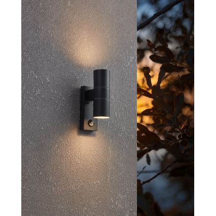 Eglo - LED Outdoor wall light with a sensor 2xGU10/3W/230V IP44