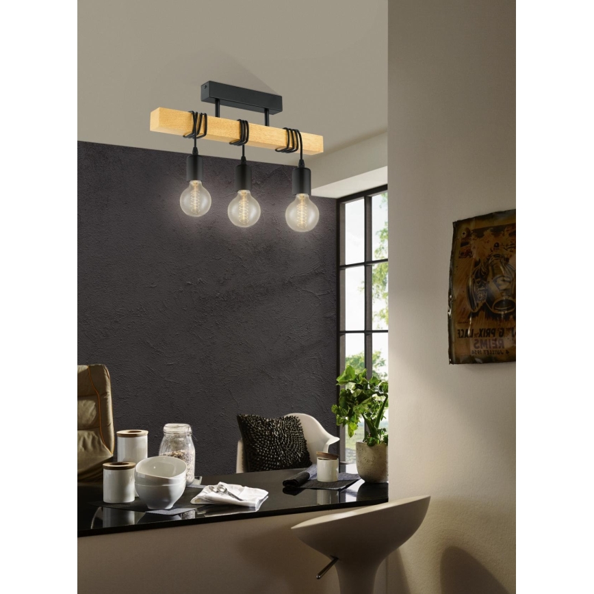 Eglo - Surface-mounted chandelier TOWNSHEND 3xE27/60W/230V