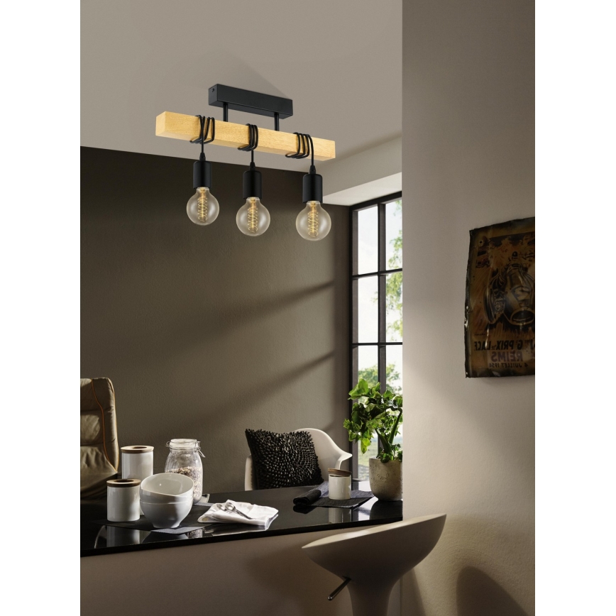 Eglo - Surface-mounted chandelier TOWNSHEND 3xE27/60W/230V