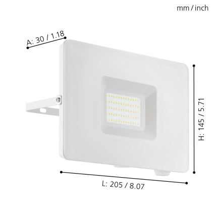 Eglo - LED spotlight LED/50W/230V