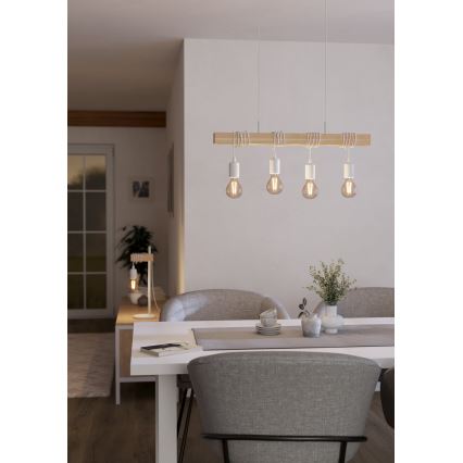 Eglo - Chandelier on a string TOWNSHEND 4xE27/60W/230V