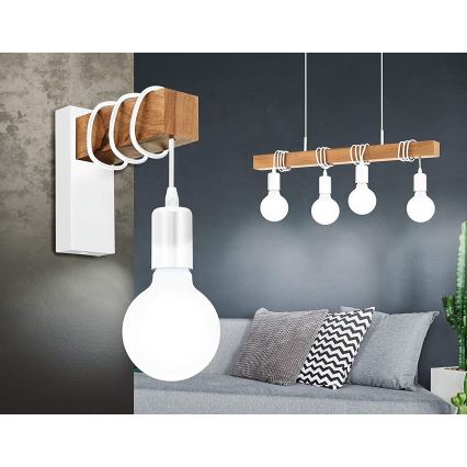 Eglo - Chandelier on a string TOWNSHEND 4xE27/60W/230V