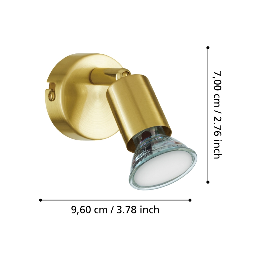 Eglo - LED Wall spotlight 1xGU10/2,8W/230V 3000K gold