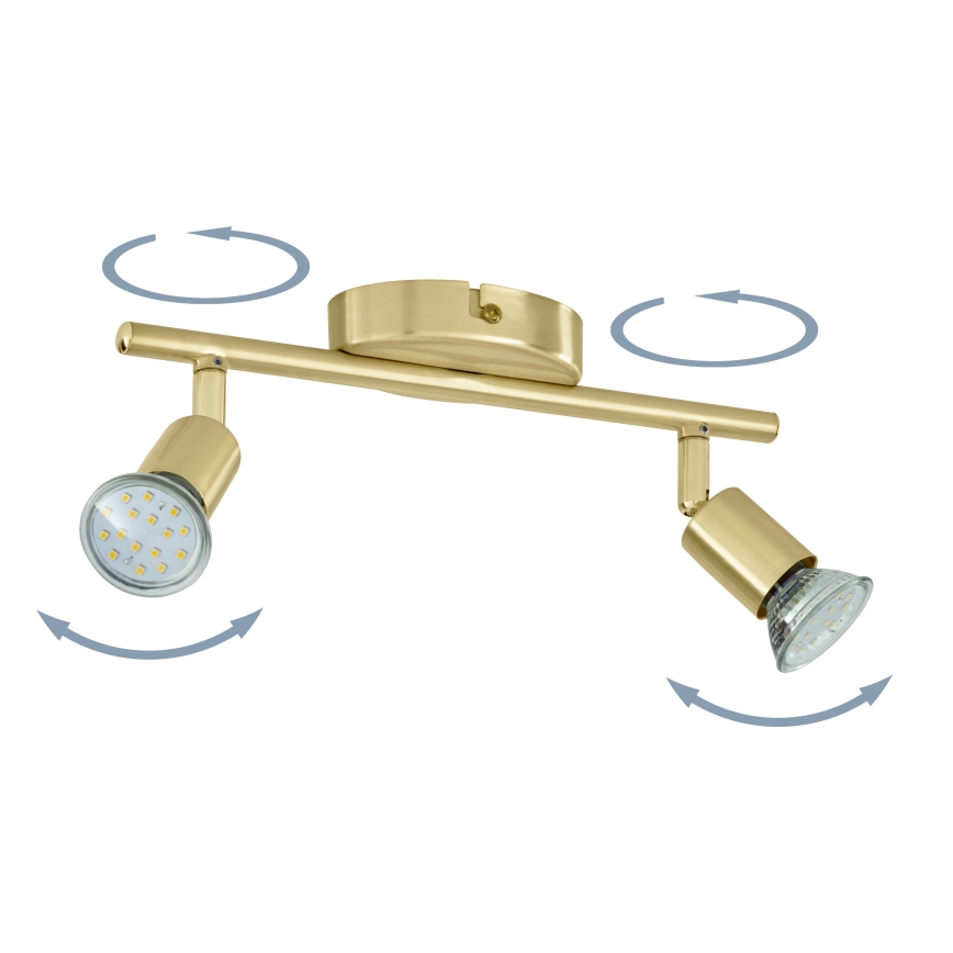 Eglo - LED Spotlight 2xGU10/2,8W/230V 3000K gold