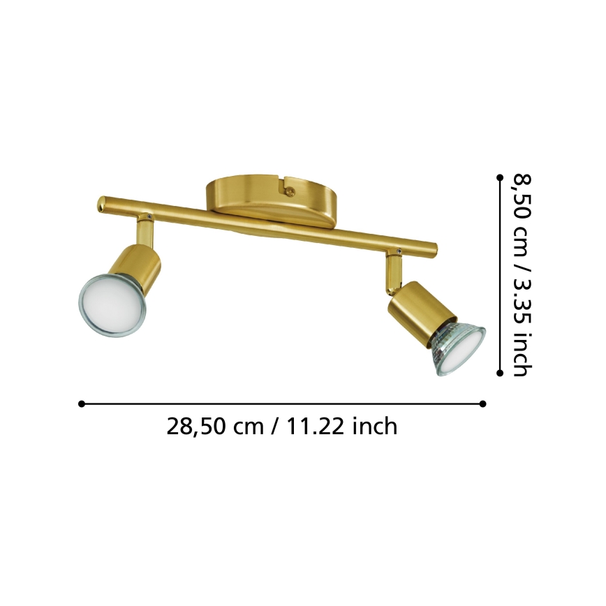 Eglo - LED Spotlight 2xGU10/2,8W/230V 3000K gold