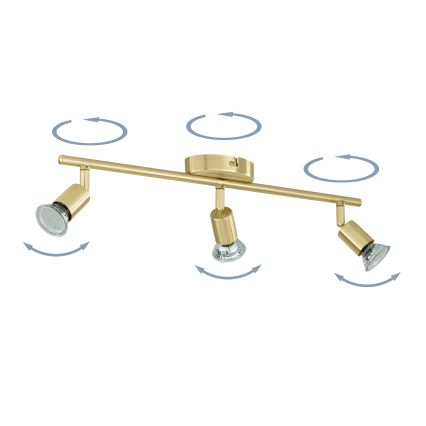 Eglo - LED Spotlight 3xGU10/2,8W/230V 3000K gold