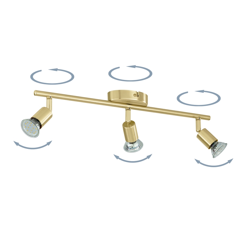 Eglo - LED Spotlight 3xGU10/2,8W/230V 3000K gold
