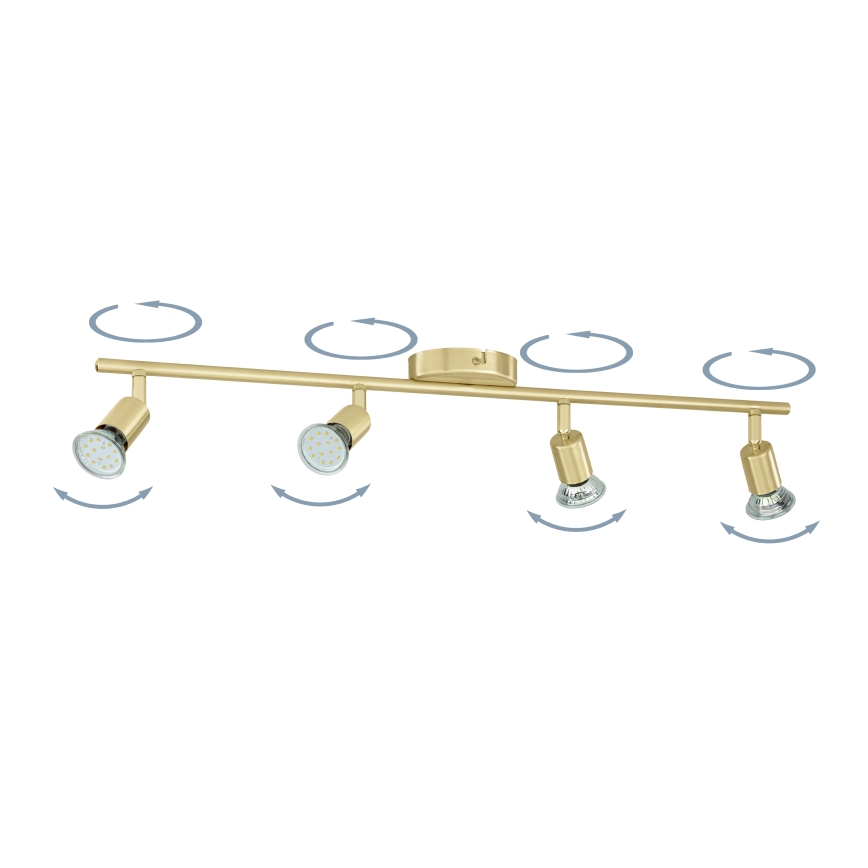 Eglo - LED Spotlight 4xGU10/2,8W/230V 3000K gold